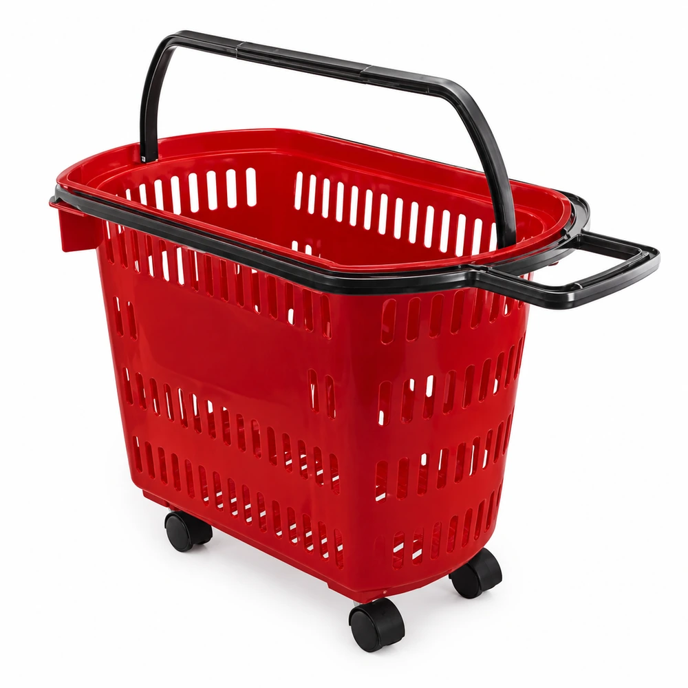 Cesto de compra 30L com rodas