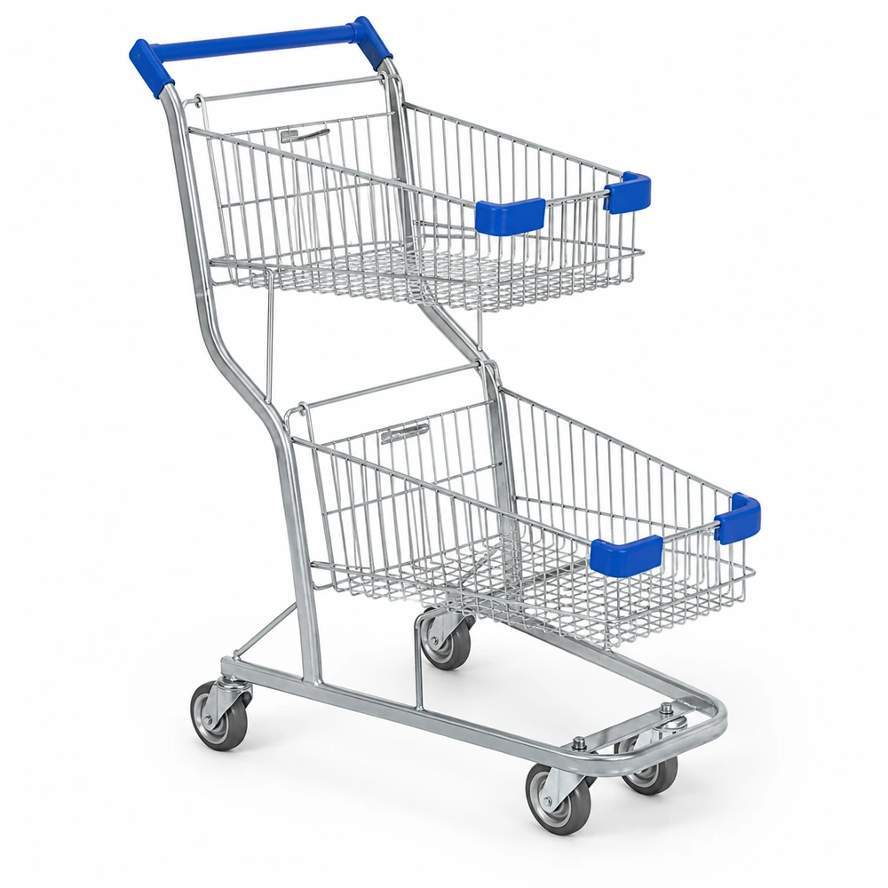 Carrinho de compras 50L duplo